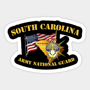 South Carolina - ARNG w Flag Sticker